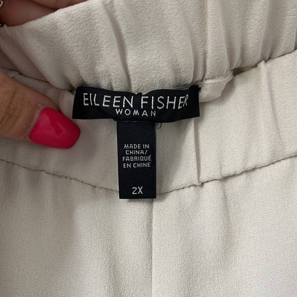 Eileen Fisher System Silk Georgette Crepe Slouchy Ankle Length Pants Size 2X - Picture 6 of 8